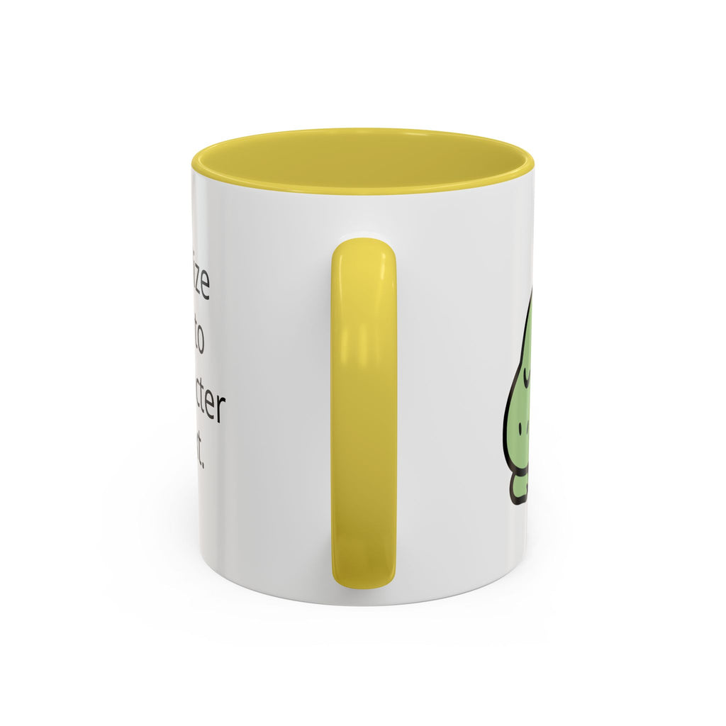 Sleepy Teeny-Rex  | Personalized Accent Coffee Mug 11oz or 15oz