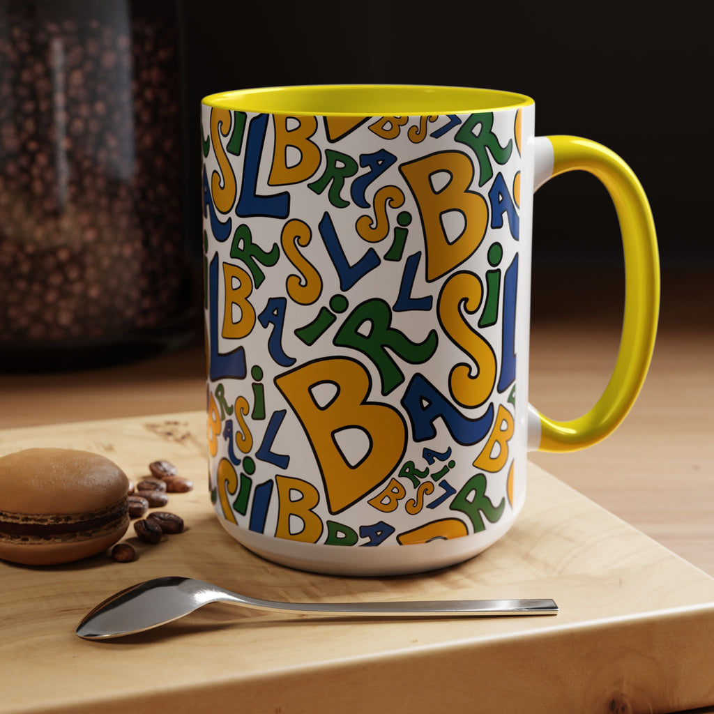 Brasil Typography | Accent Coffee Mug 11oz or 15oz