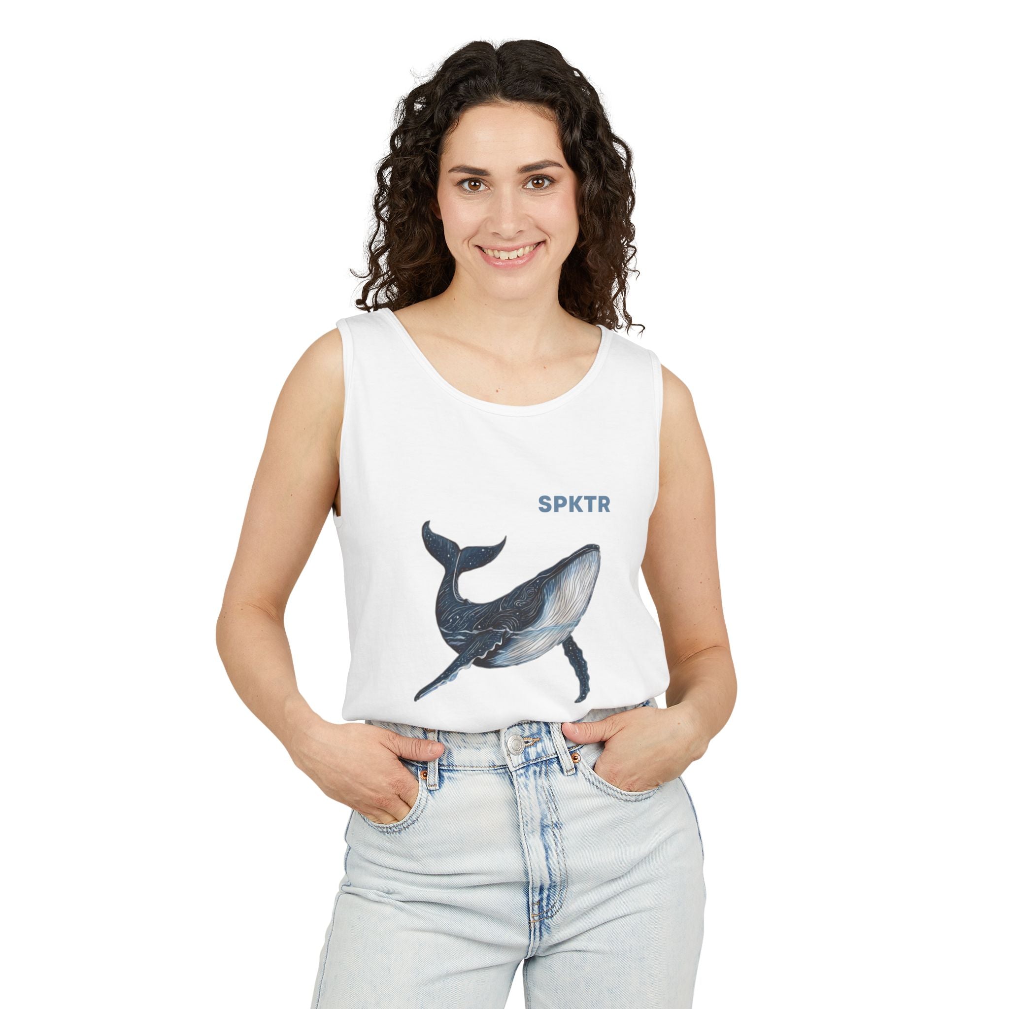 Leo the Blue Whale | SPKTR Graphic Tank Top