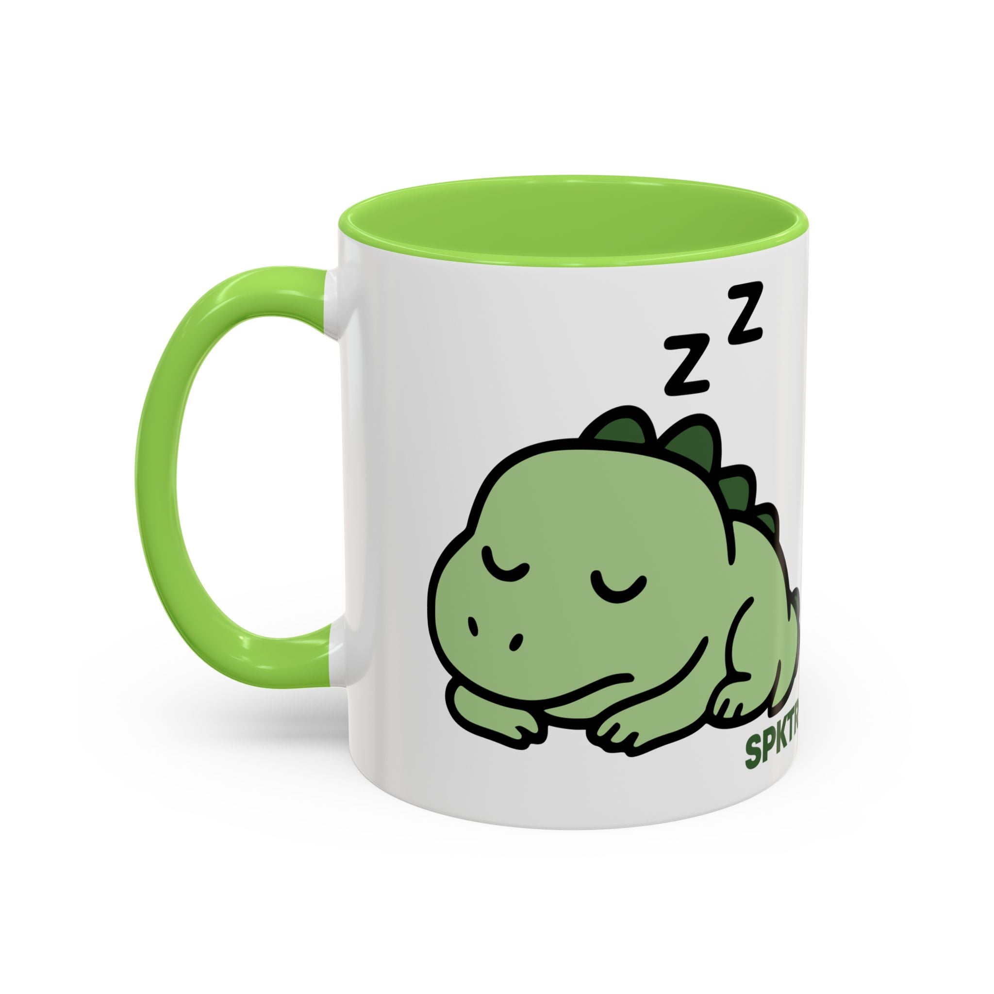 Sleepy Teeny-Rex  | Personalized Accent Coffee Mug 11oz or 15oz