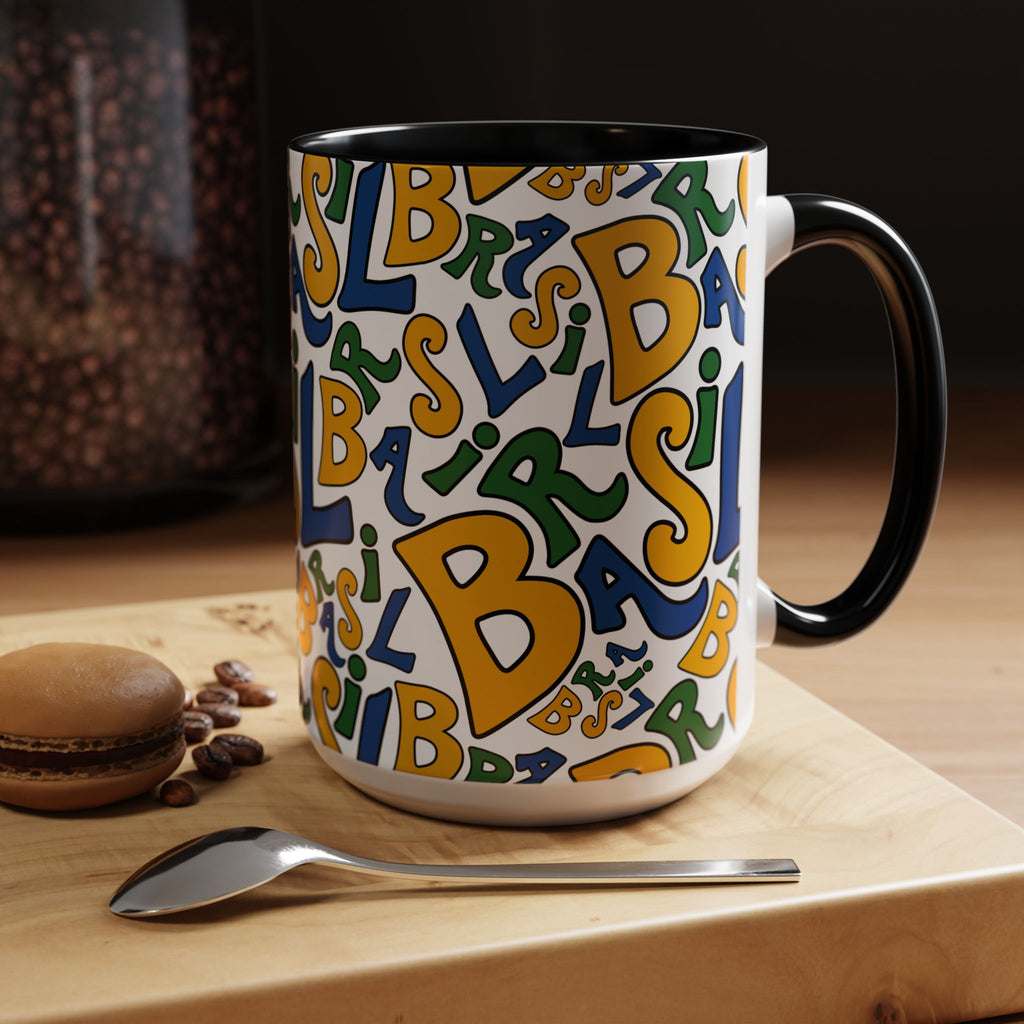 Brasil Typography | Accent Coffee Mug 11oz or 15oz