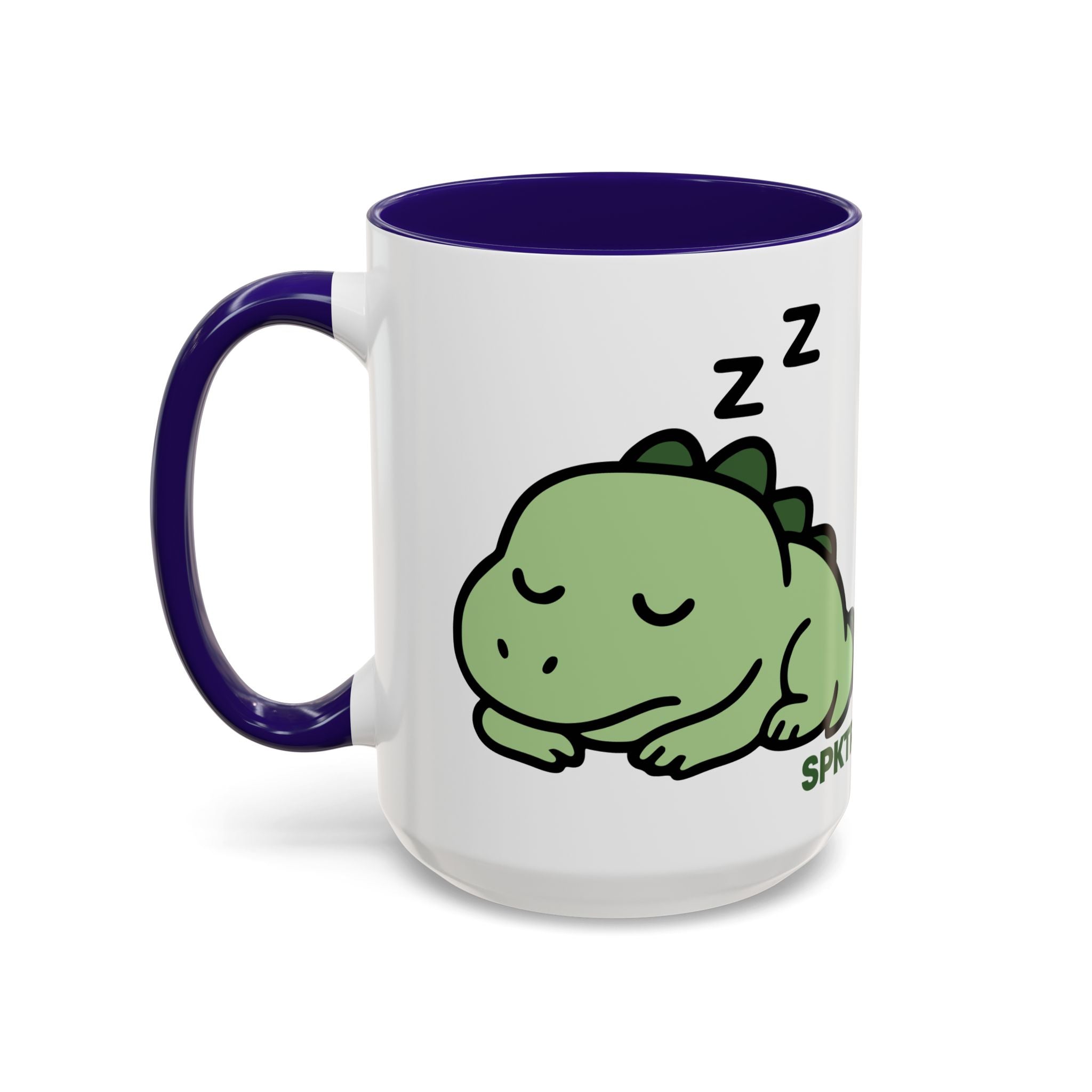 Sleepy Teeny-Rex  | Personalized Accent Coffee Mug 11oz or 15oz