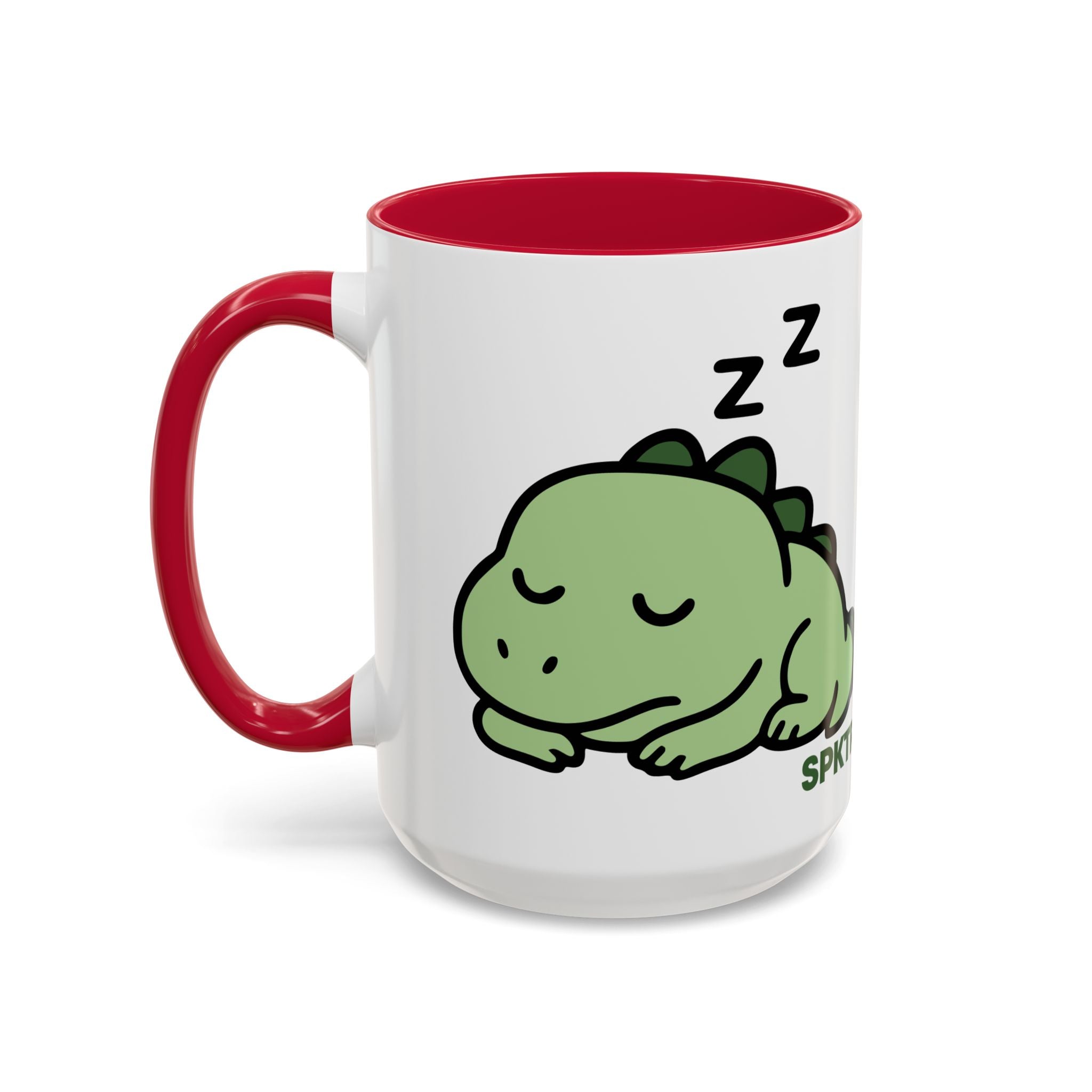 Sleepy Teeny-Rex  | Personalized Accent Coffee Mug 11oz or 15oz