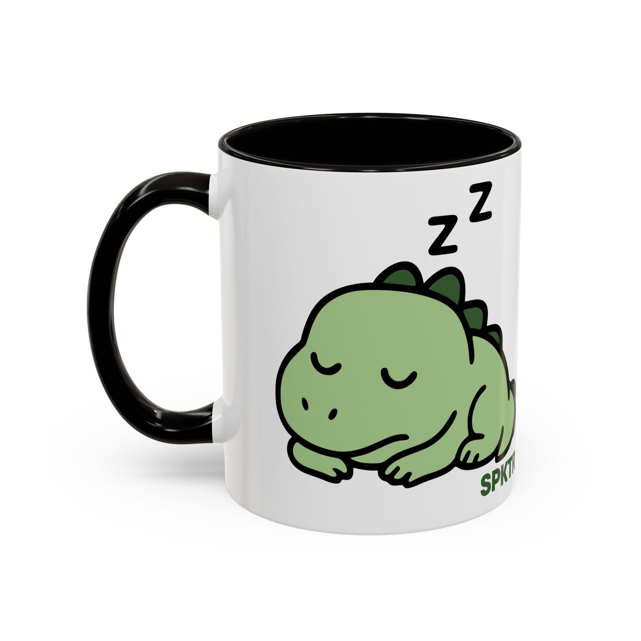 Sleepy Teeny-Rex  | Personalized Accent Coffee Mug 11oz or 15oz