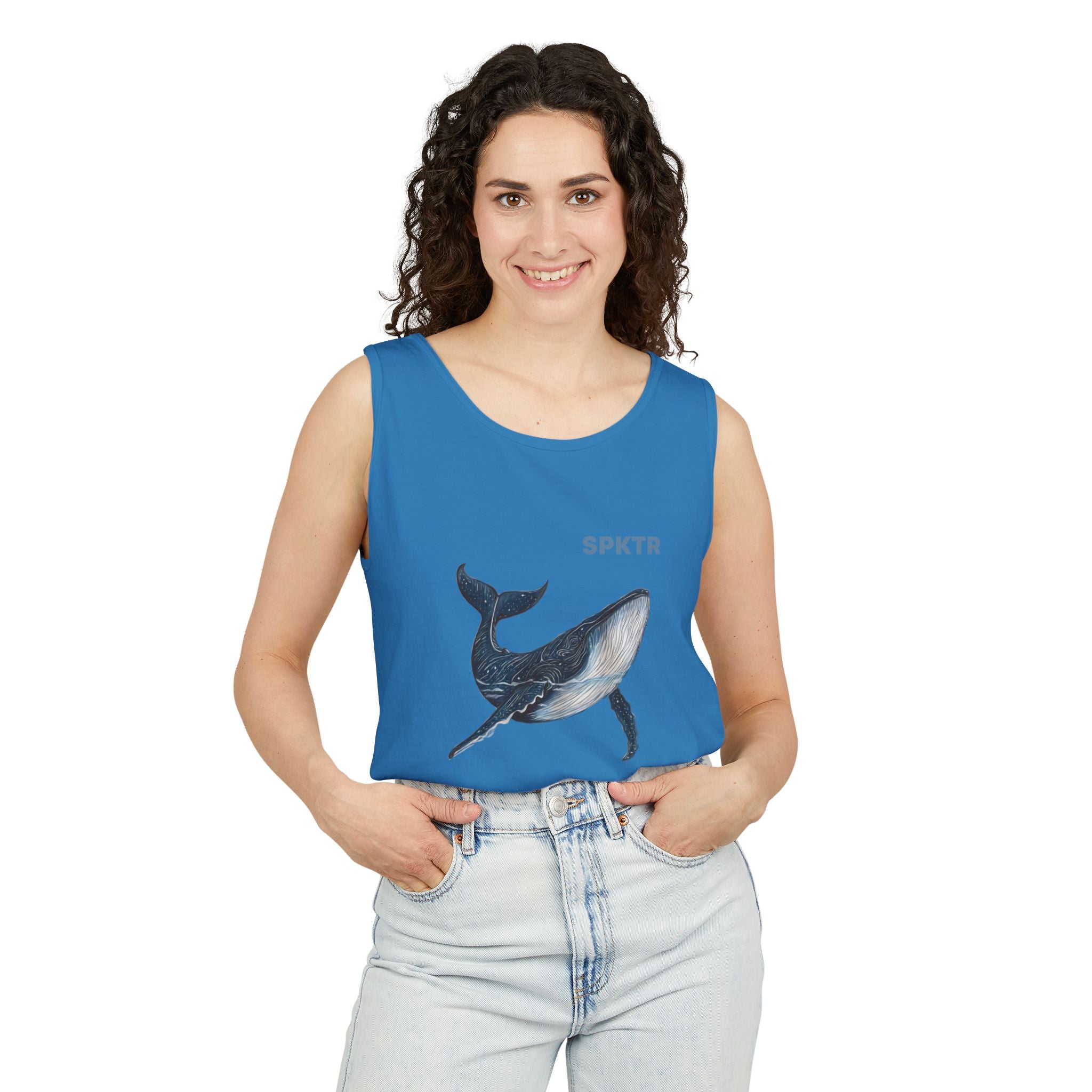 Leo the Blue Whale | SPKTR Graphic Tank Top