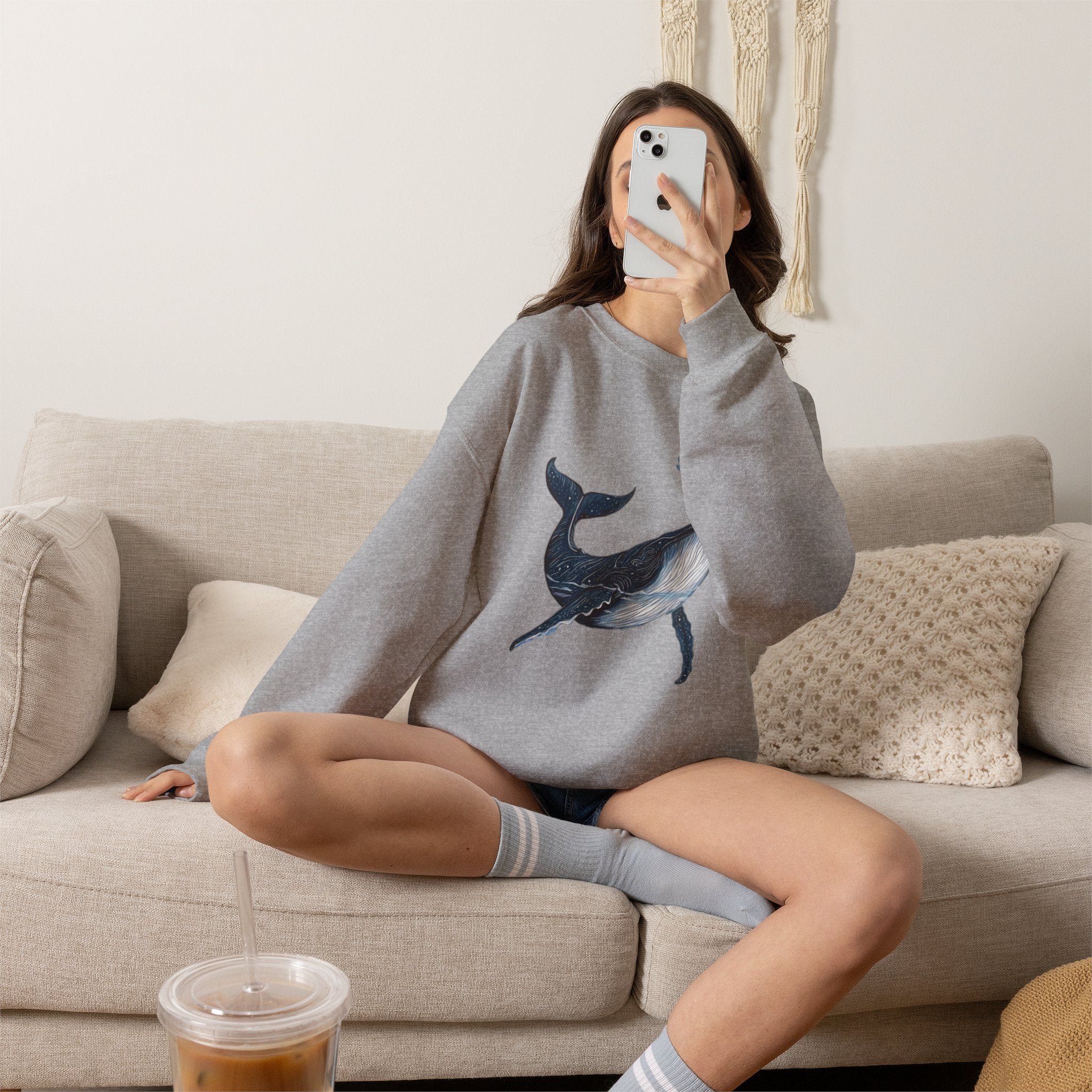 Leo the Blue Whale | SPKTR Graphic Sweatshirt