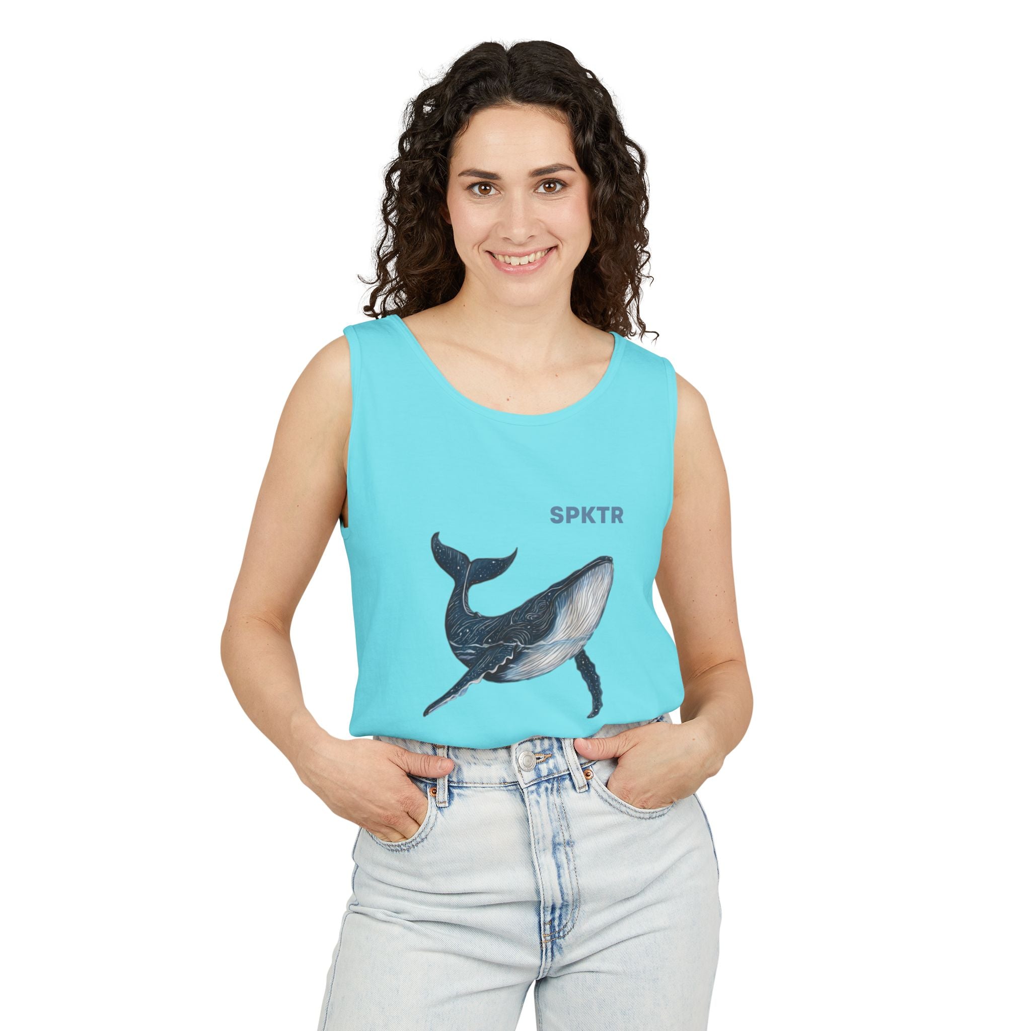 Leo the Blue Whale | SPKTR Graphic Tank Top