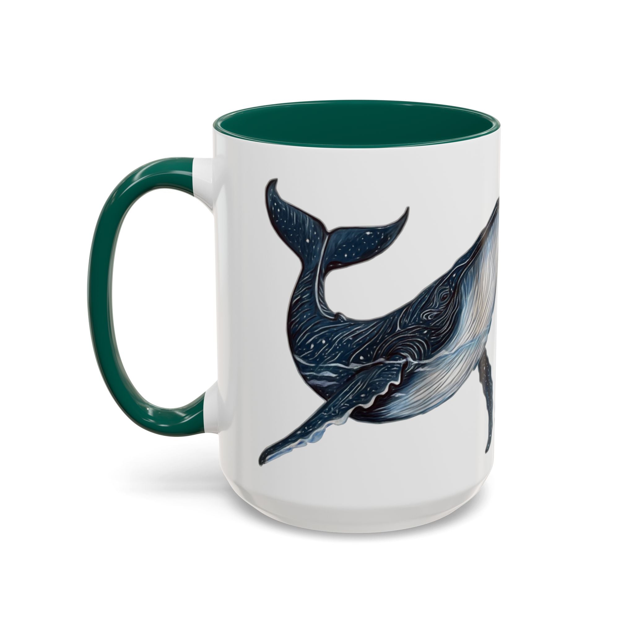 Leo the Blue Whale | Personalized Accent Coffee Mug 11oz or 15oz