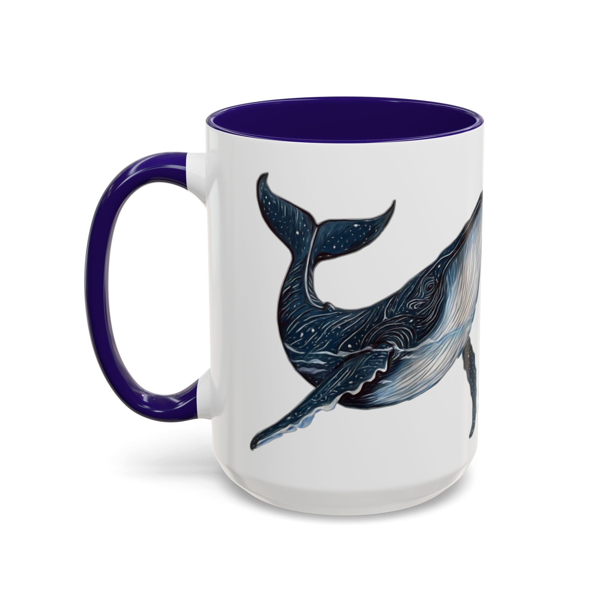 Leo the Blue Whale | Personalized Accent Coffee Mug 11oz or 15oz