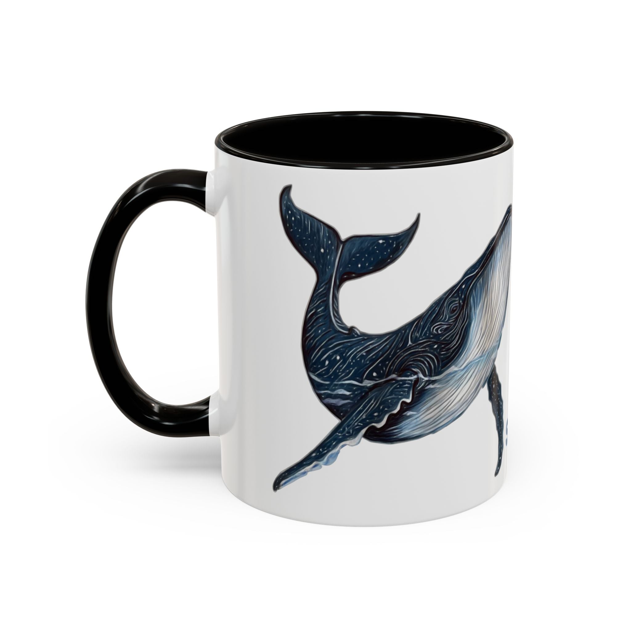 Leo the Blue Whale | Personalized Accent Coffee Mug 11oz or 15oz
