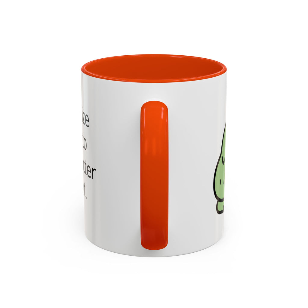 Sleepy Teeny-Rex  | Personalized Accent Coffee Mug 11oz or 15oz