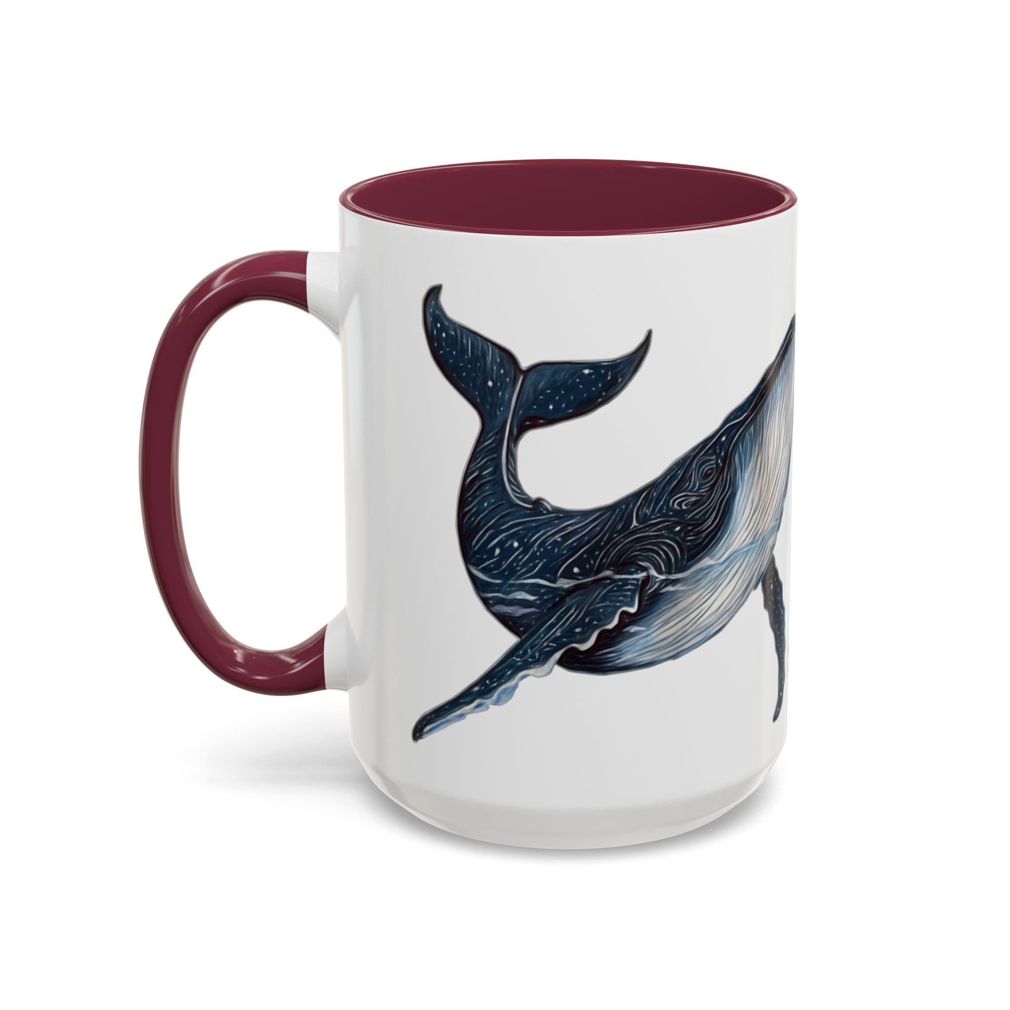 Leo the Blue Whale | Personalized Accent Coffee Mug 11oz or 15oz