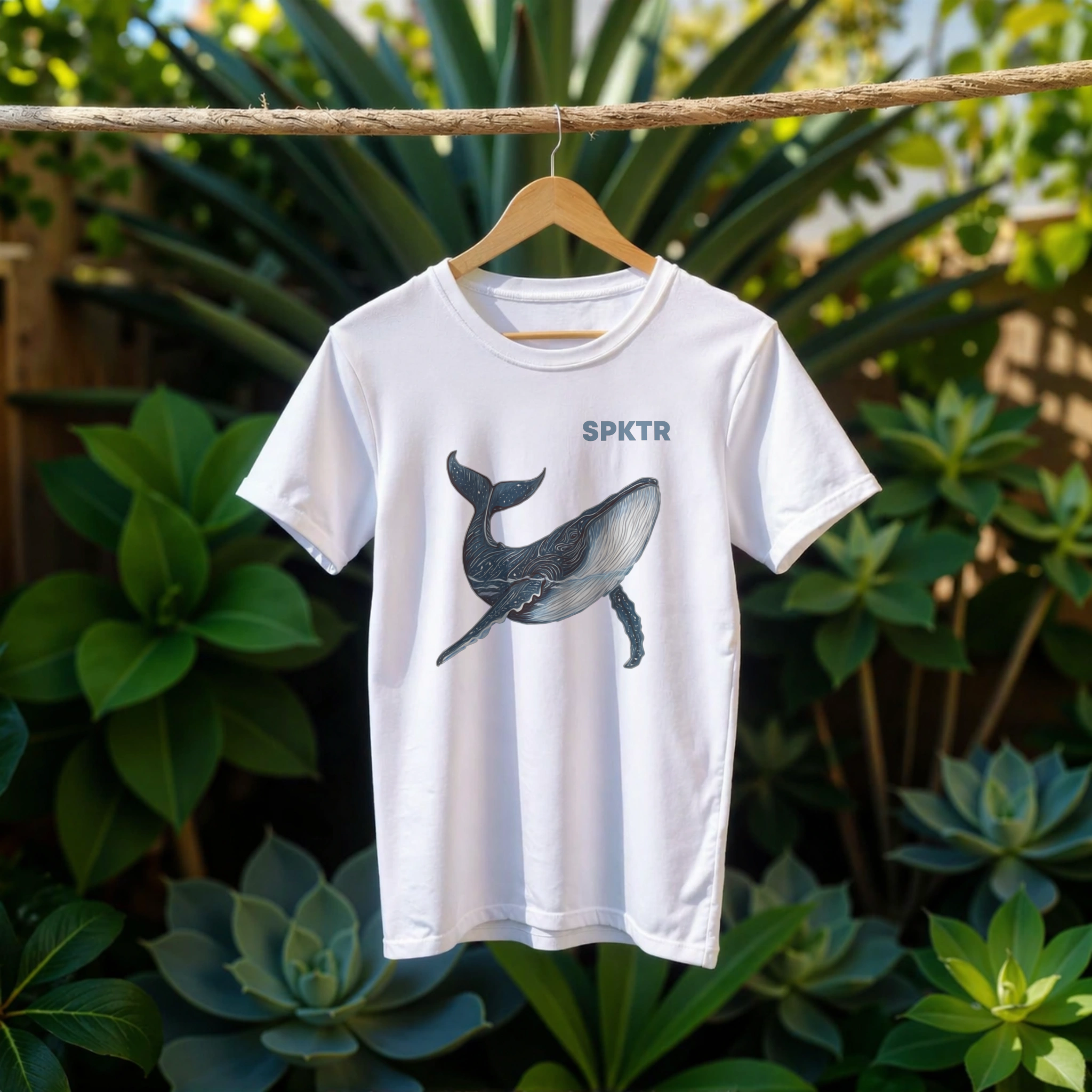 Leo the Blue Whale | SPKTR Kids T-Shirt